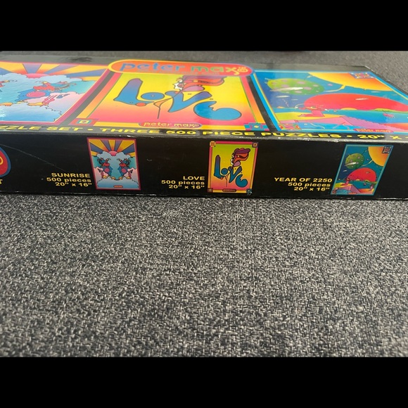 •1999 Peter Max Deluxe Puzzle Set UNOPENED• - Picture 5 of 6